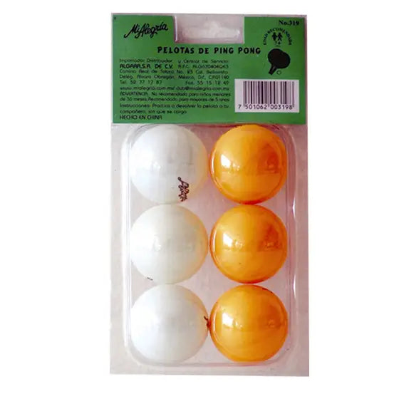 SET 6 PELOTAS PING PONG