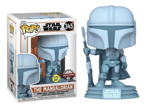 FUNKO POP STAR WARS: MANDALORIAN - MANDO HOLOGRAMA GLOW EXCLUSIVO