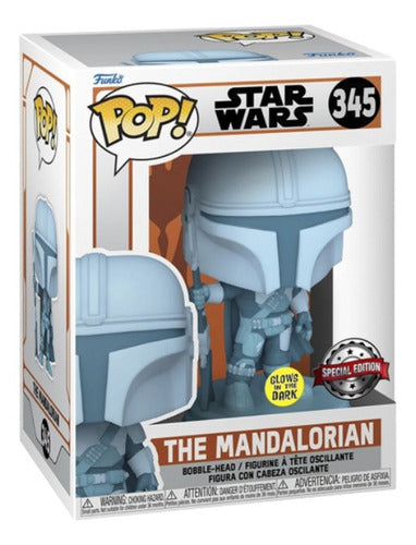 FUNKO POP STAR WARS: MANDALORIAN - MANDO HOLOGRAMA GLOW EXCLUSIVO