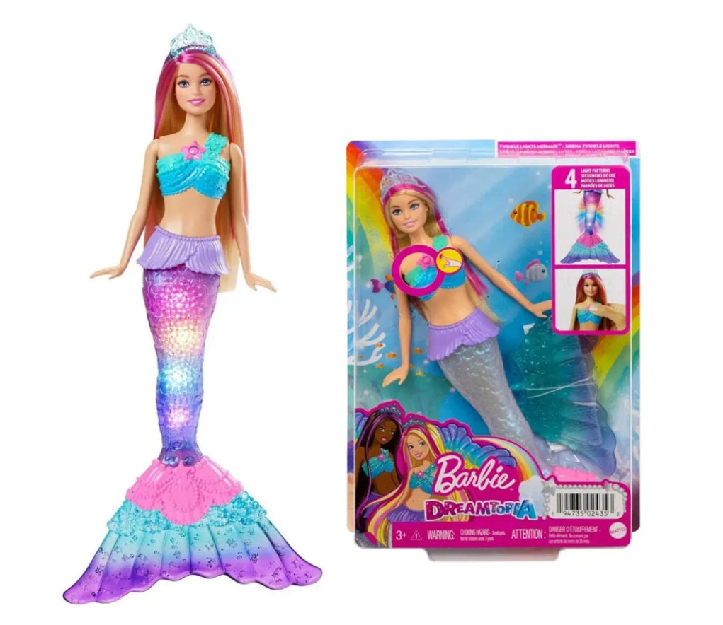BARBIE SIRENA LUCES BRILLOS