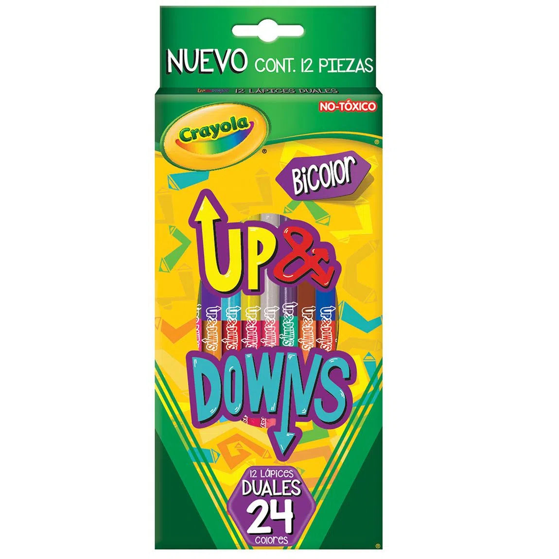 12 LAPICES DE COLOR DUALES: UP & DOWNS