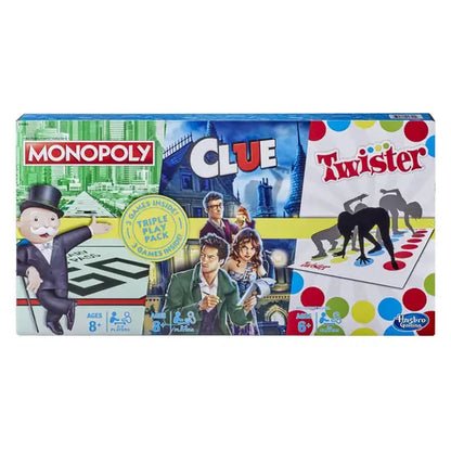 3 PACK (CLUE MONOPOLY TWISTER)